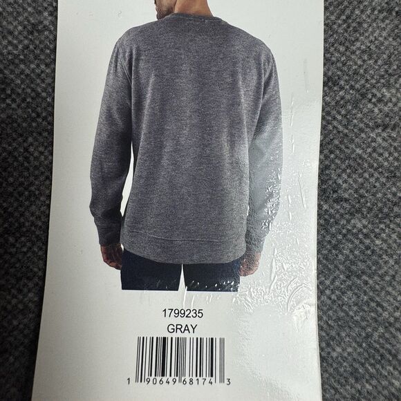 Jachs New York Mens Medium Gray Crew Neck Long Sleeve Fleece Sweatshirt - Picture 6 of 9